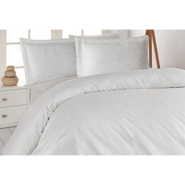 

Комплект постельного белья Nazenin Serena Krem Евро (4 наволочки) кремовый, жаккардовый сатин