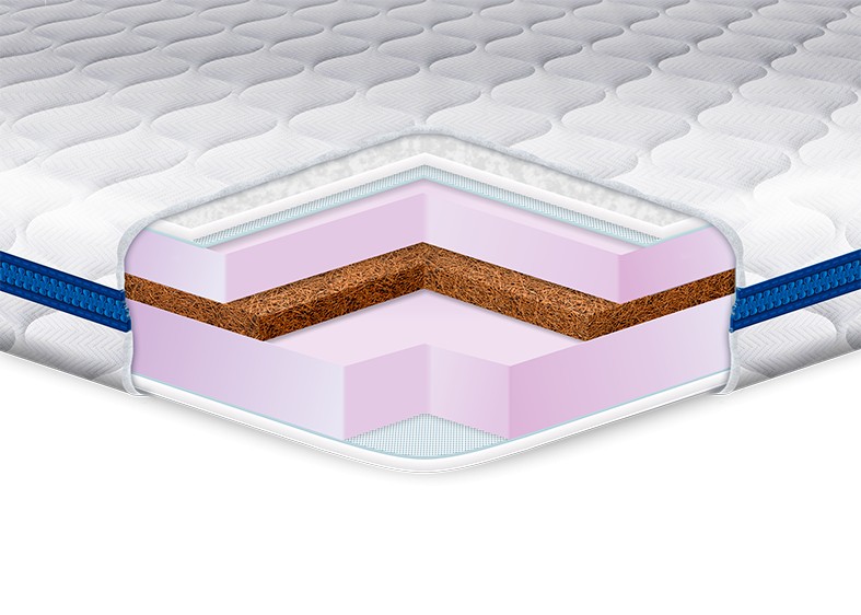

Тонкий матрас Eurosleep Cocos Mix трикотаж 140х200 см