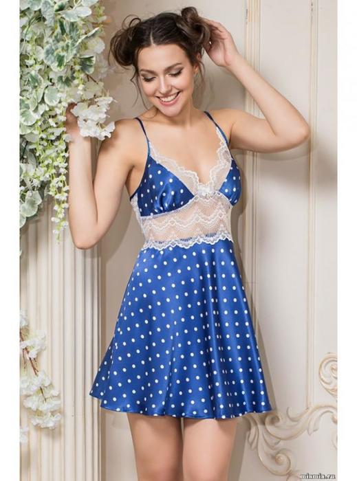 

Комбинация "Лола" 8024 XS синий (8024 - Женские ночные рубашки)