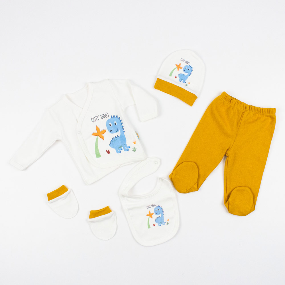 

Костюм яслі на хлопчика, динозавр AHISKA baby 56 жовтий (Динозавр)