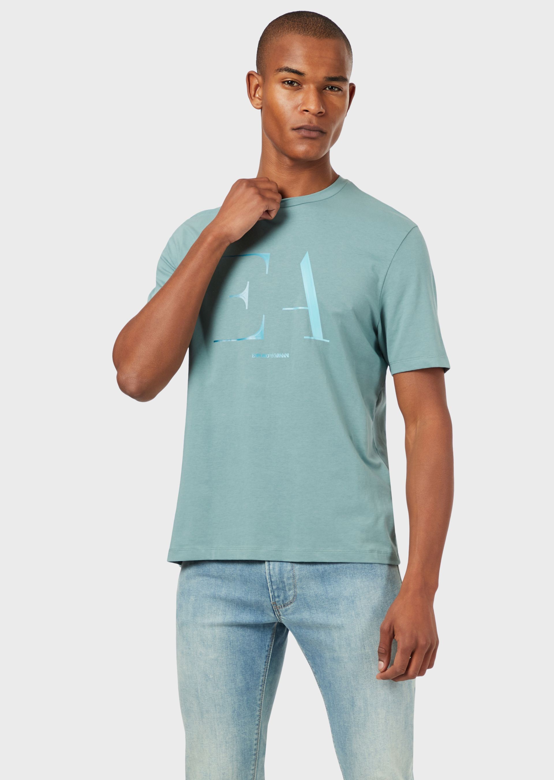 

Футболка Emporio Armani  Бирюзовая 3H1TA5.1J0AZ, Футболка Emporio Armani XL Бирюзовая 3H1TA5.1J0AZ