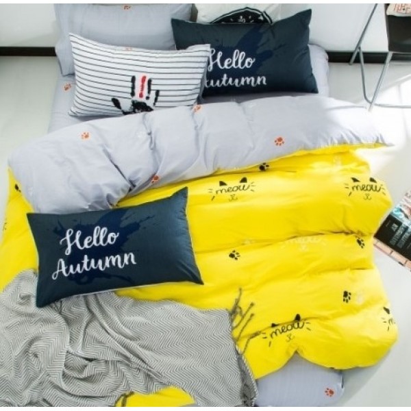 

Комплект постельного белья «Мяу Мяу» Сатин Евро комплект