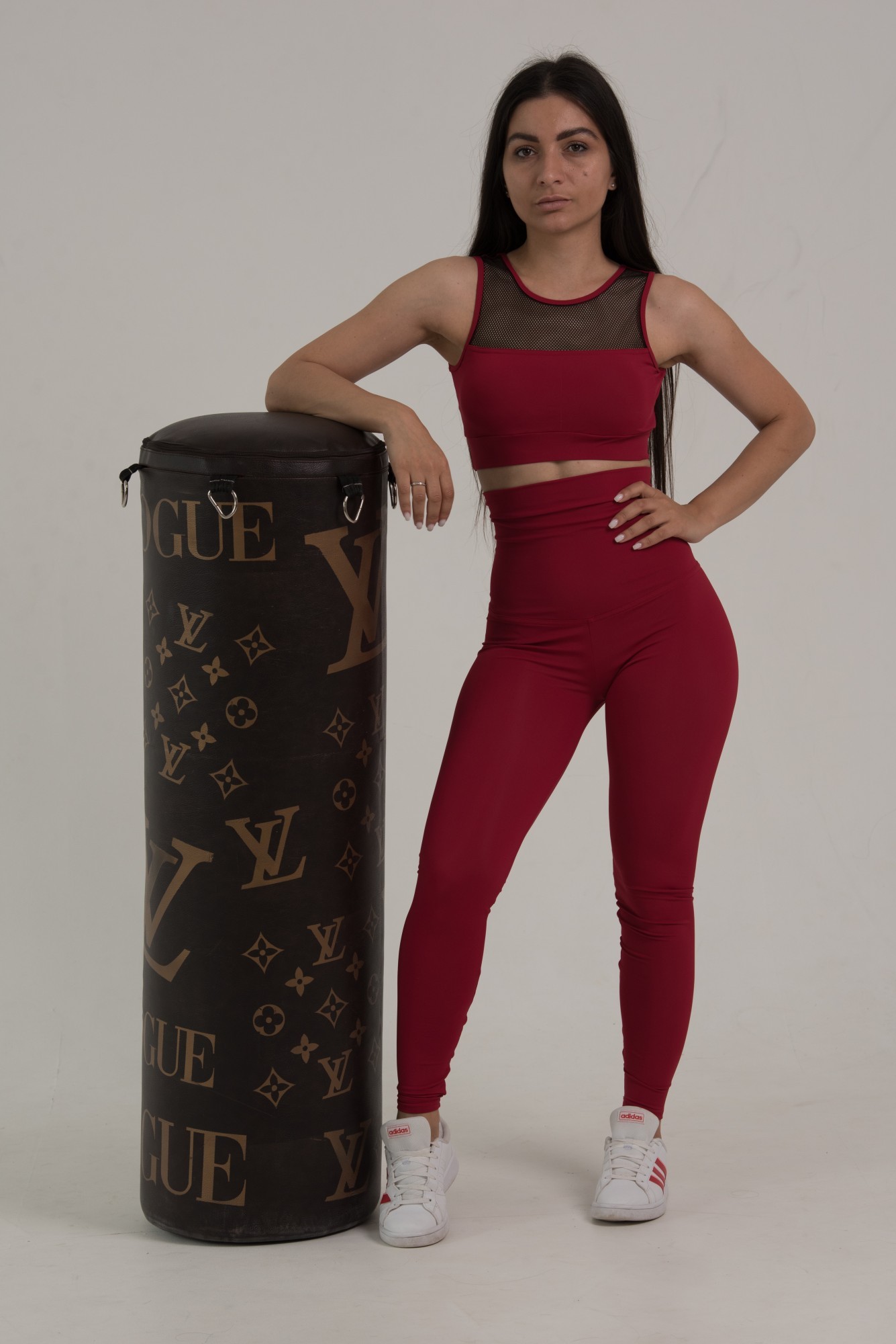 

Женский спортивный костюм (Топ+леггинсы) 15 FitU XL Красный 000151889