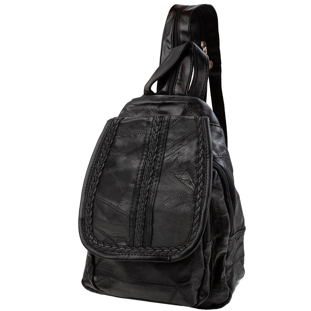 

Женский кожаный рюкзак (3DETAY1-2-2) Valiria Fashion 24х32х16 см Черный 000148710