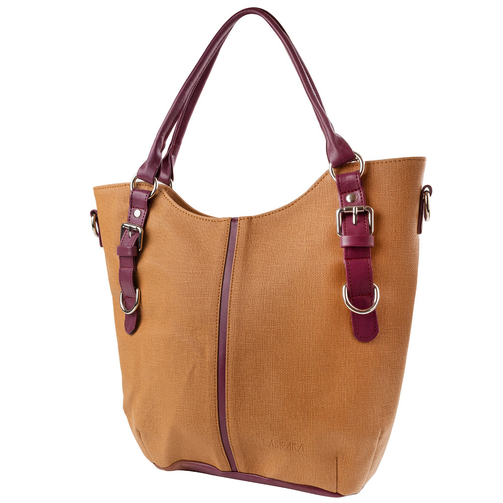 

Женская сумка шоппер (LK-10244-straw-cognac) Laskara 26х27х12 см Коричневый 000149115