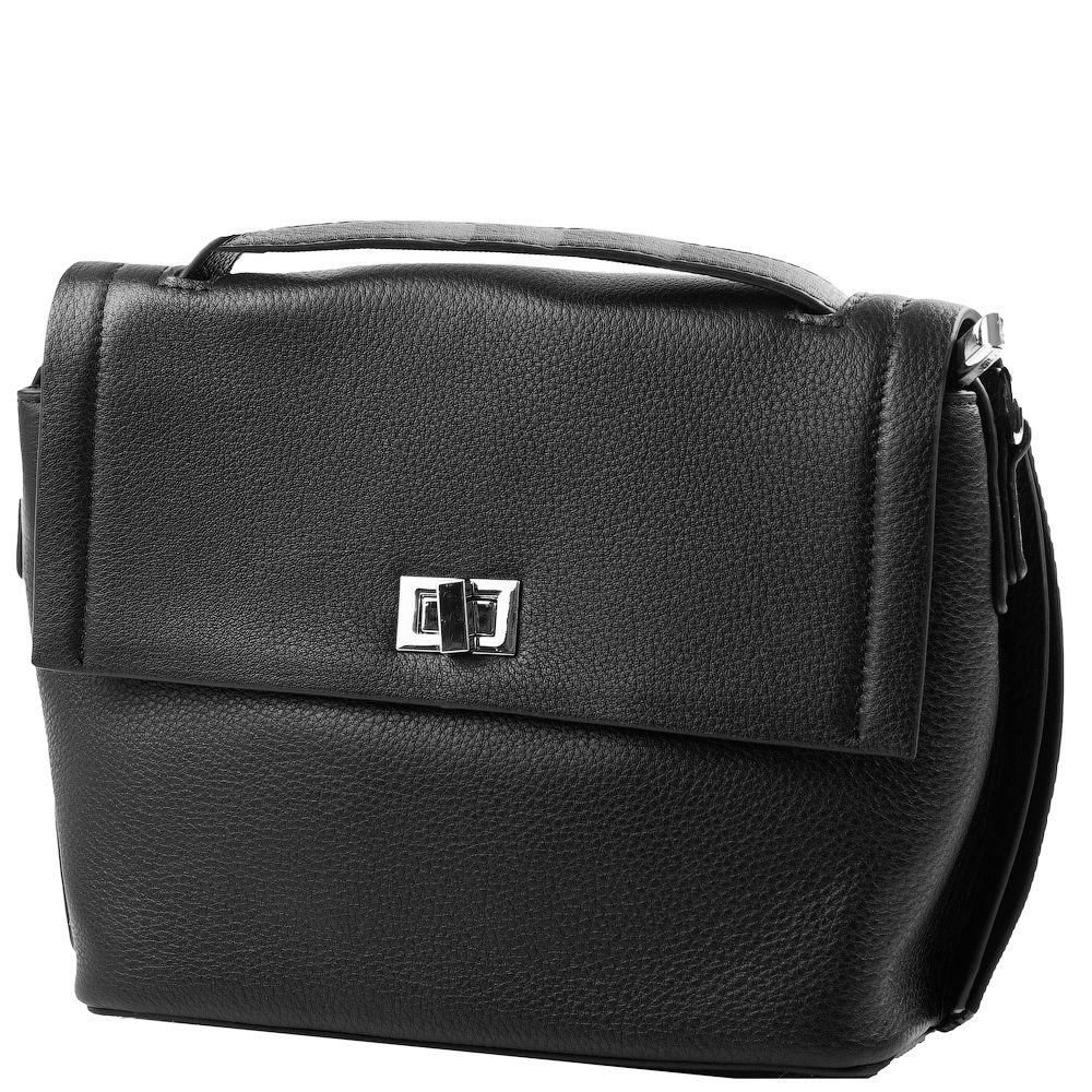 

Женская кожаная сумка ридикюль (VT-8170-black) Vito Torelli 23х22х10 см Черный 000149211