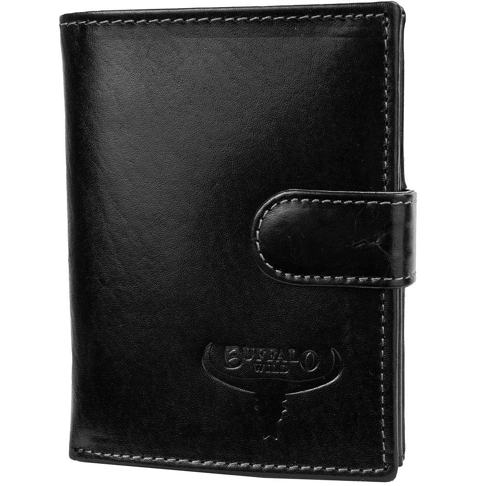 

Мужской кожаный кошелек (DNK-N4L-CVTB-black) Buffalo Wild 9,5х12х2,5 см Черный 000148790