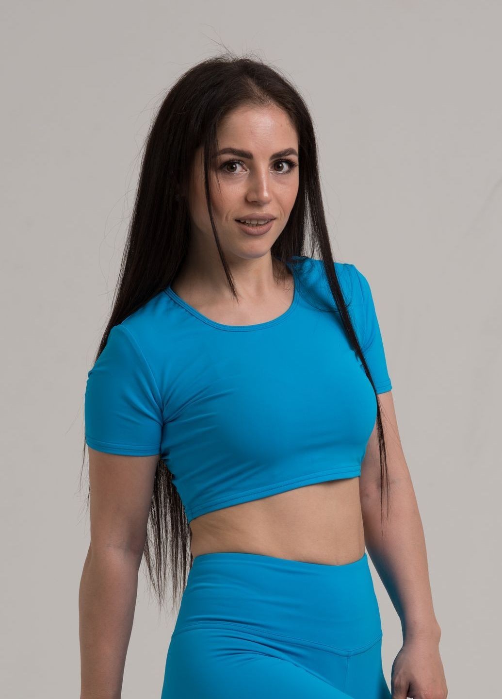 

Женская спортивная футболка Short FitU XL Голубой 000151743