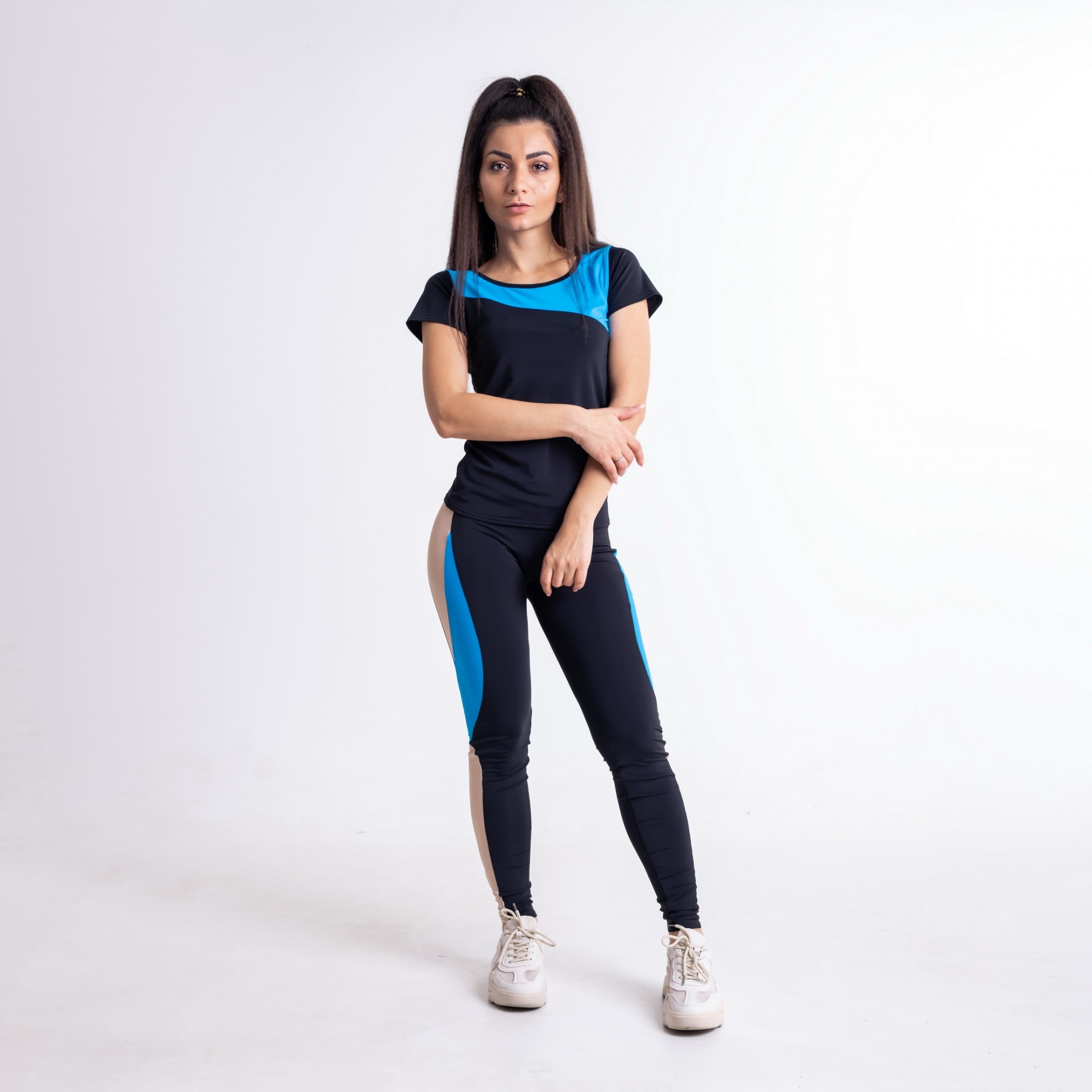 

Женские спортивные леггинсы трио FitU S Разноцветный 000150603