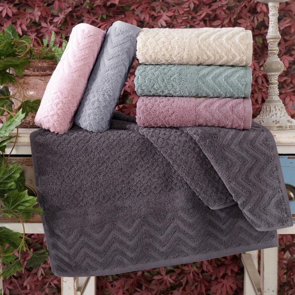 

Набор махровых полотенец Sikel 6 штук Cotton Jacquard Anemon 70х140