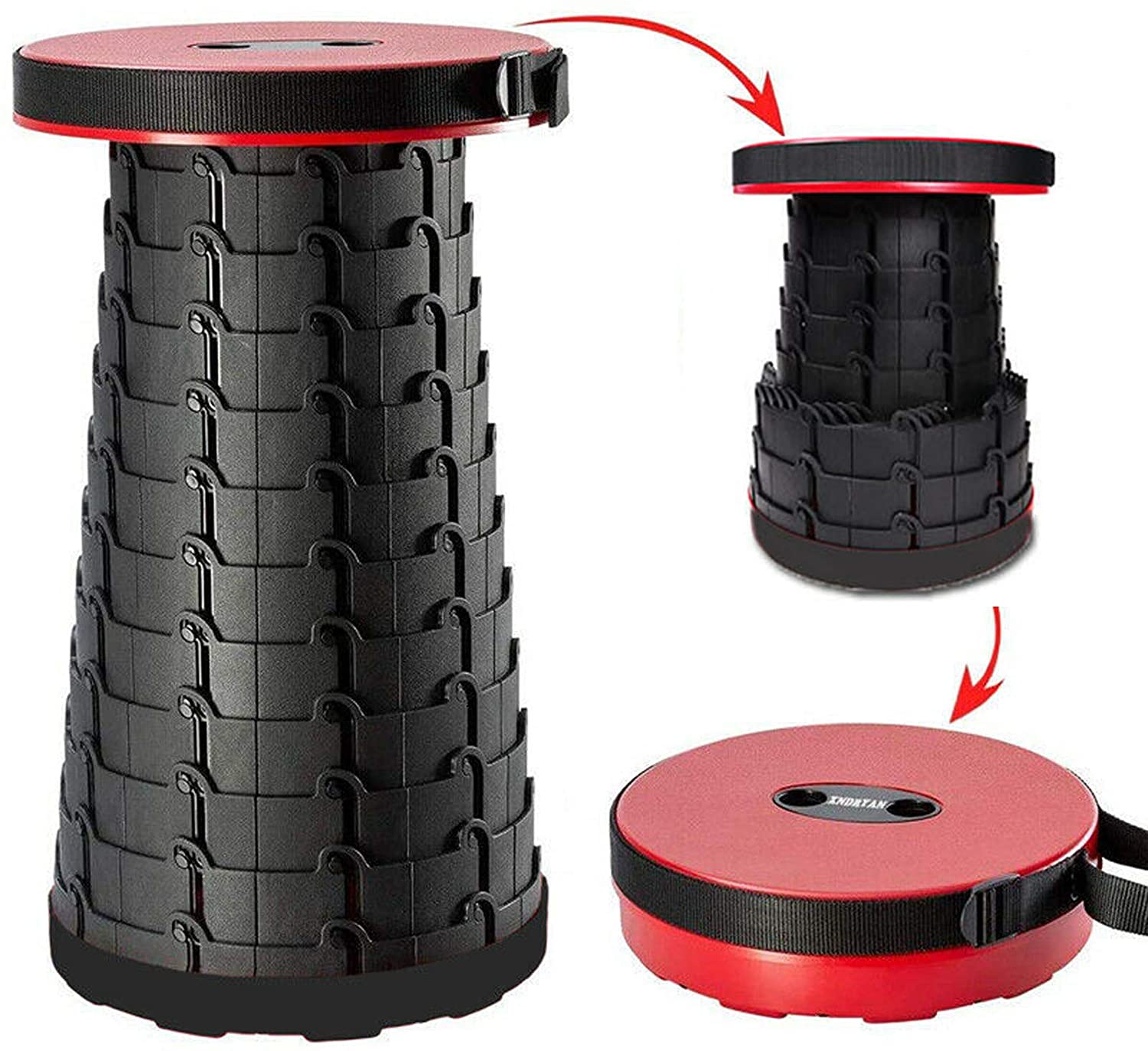 

Стул раскладной туристический Kraken Outdoor Tower 25 х 47 см Складной телескопический для пикника туризма рыбалки походный табурет Telescopic Stool Red (L0782)
