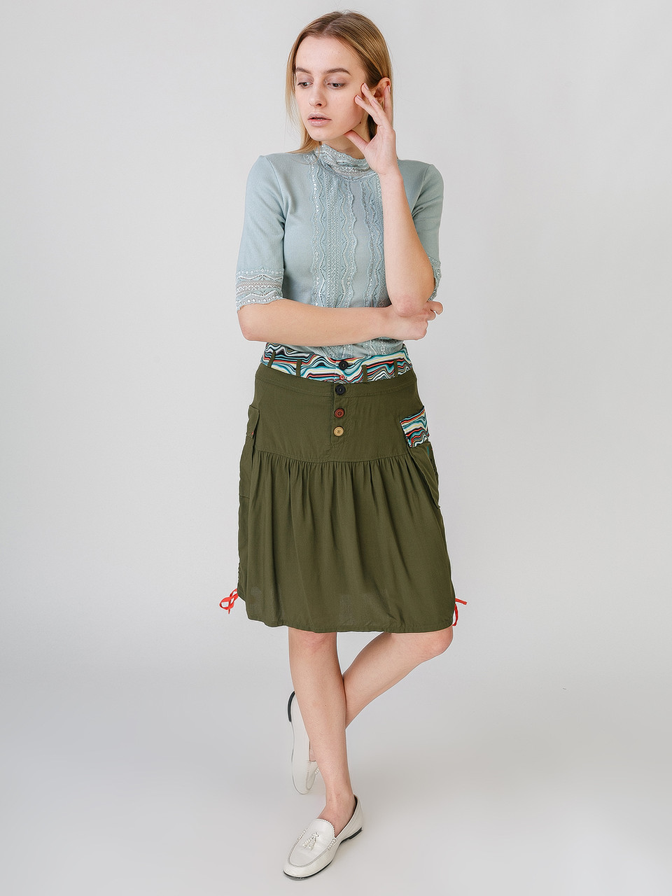 

Юбка женская Desigual хаки, Юбка женская Desigual хаки 36