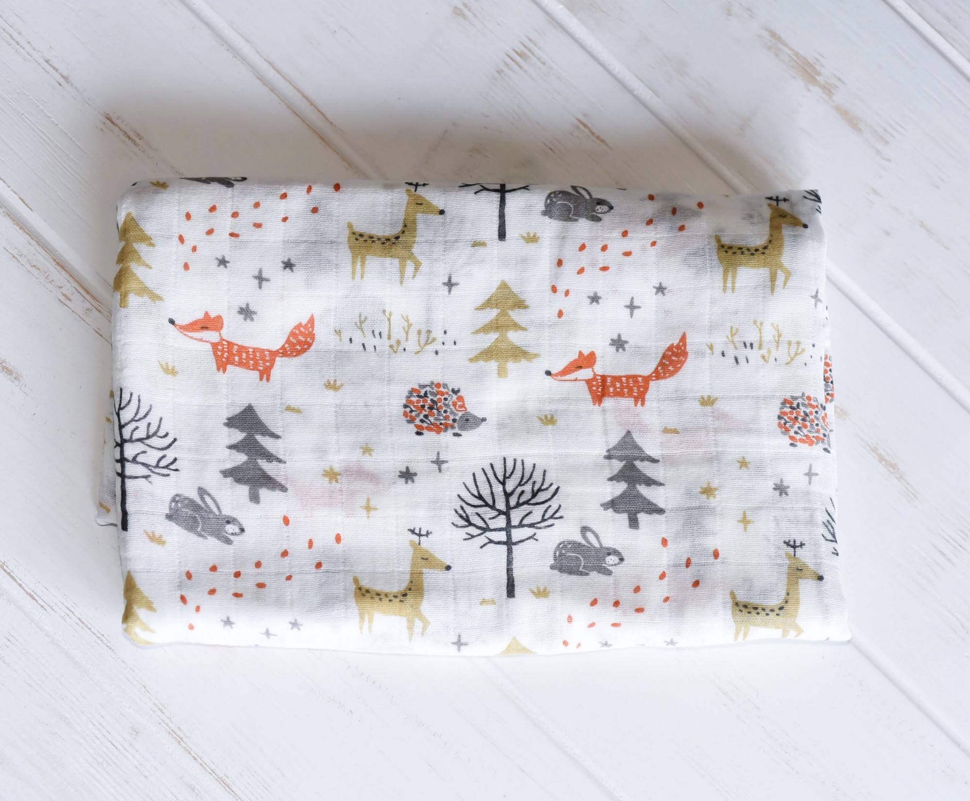 

Пеленка муслиновая Kiddie Widdie Лесные зверята 110x120 см (пм 0010)