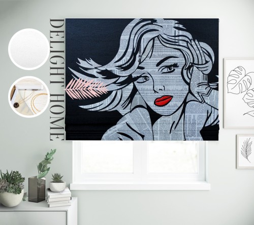

Римская штора с фотопечатью 00-424 система Light I&H Блекаут Нова 40*170 см