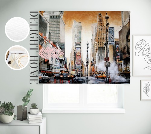 

Римская штора с фотопечатью 00-018 система Light I&H Блекаут Нова 80*170 см