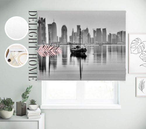 

Римская штора с фотопечатью 00-573 система Light I&H Блекаут Нова 160*170 см