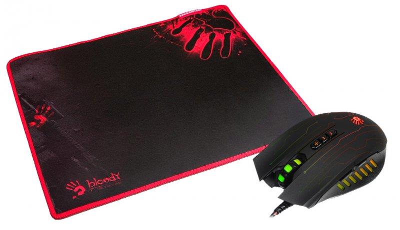 

Мышь A4Tech Q81 Bloody Neon XGlide Black USB + коврик
