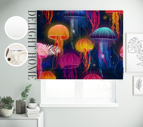 

Римская штора с фотопечатью 08-046 система Light I&H Блекаут Нова 70*170 см