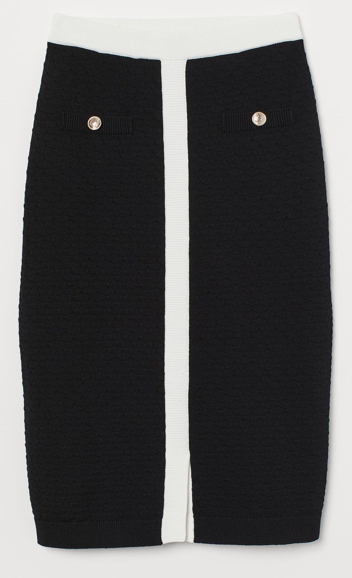 

Юбка H&M 9135402-ABOU M Черная с белым