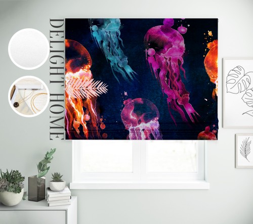 

Римская штора с фотопечатью 08-041 система Light I&H Блекаут Нова 70*170 см