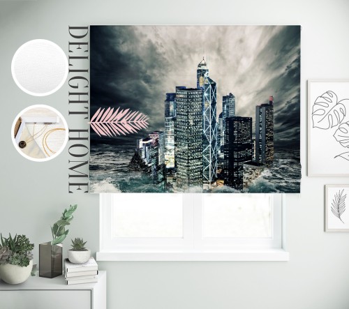 

Римская штора с фотопечатью 08-096 система Light I&H Блекаут Нова 40*170 см