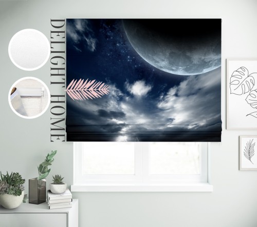 

Римская штора с фотопечатью 08-101 система Prestige I&H Блекаут Нова 60*170 см