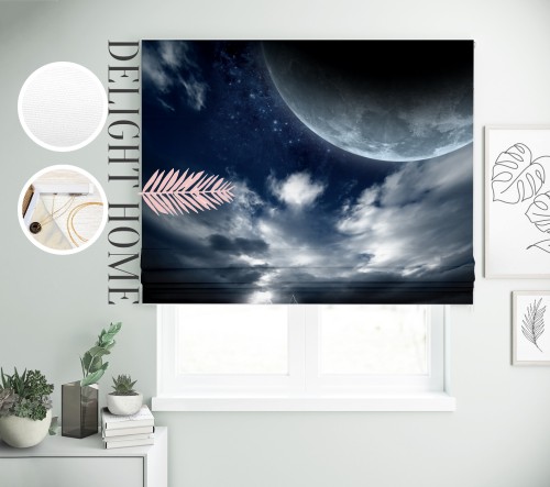 

Римская штора с фотопечатью 08-101 система Light I&H Блекаут Нова 130*170 см
