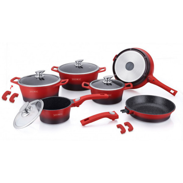 

Набор кухонной посуды Royalty Line 14 предметов красный Royalty Line (RL-ES2014-Red)