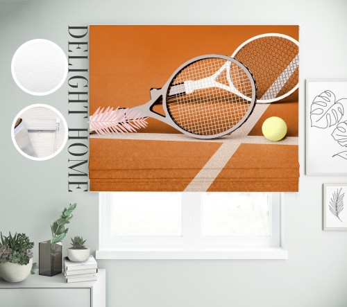 

Римская штора с фотопечатью 10-837 система Prestige I&H Джуси велюр 130*170 см