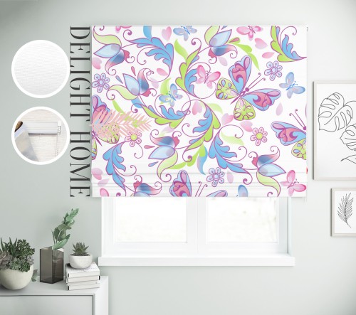 

Римская штора с фотопечатью 15-153 система Prestige I&H Джуси велюр 130*170 см