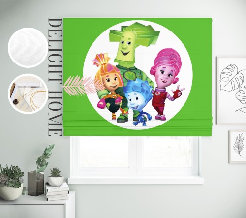 

Римская штора с фотопечатью 19-04-007 система Light I&H Блекаут Нова 170*170 см