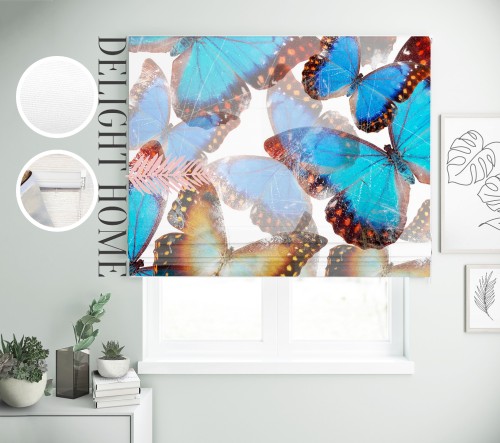 

Римская штора с фотопечатью 18-086 система Prestige I&H Джуси велюр 220*170 см