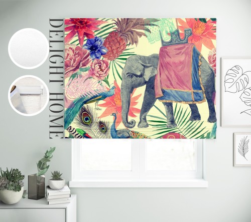 

Римская штора с фотопечатью 15-016 система Prestige I&H Блекаут Нова 80*170 см