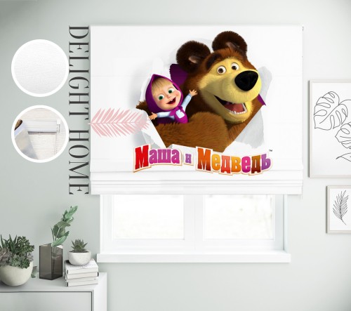 

Римская штора с фотопечатью 19-03-004 система Prestige I&H Джуси велюр 120*170 см