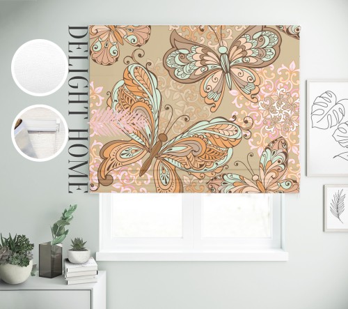 

Римская штора с фотопечатью 15-144 система Prestige I&H Джуси велюр 60*170 см