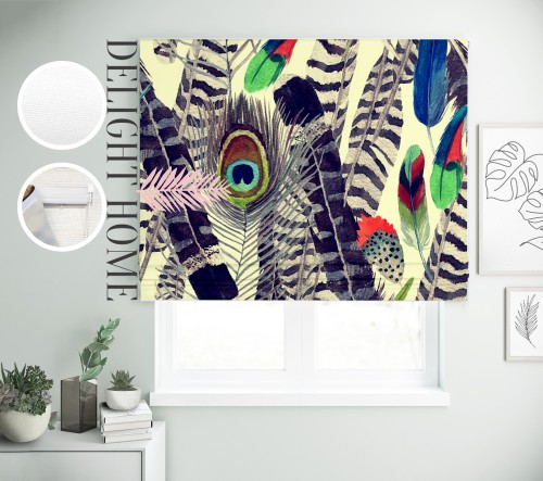 

Римская штора с фотопечатью 15-020 система Prestige I&H Джуси велюр 300*170 см