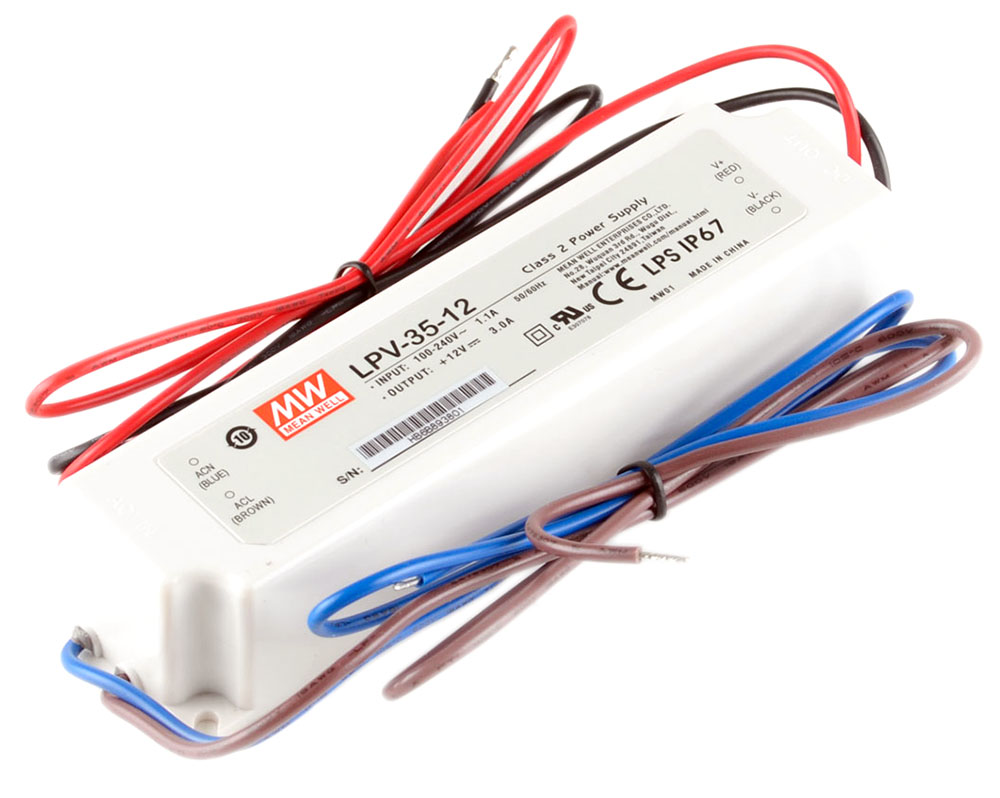 

Блок питания MeanWell 35Вт 12V (LPV-35-12) герметичный