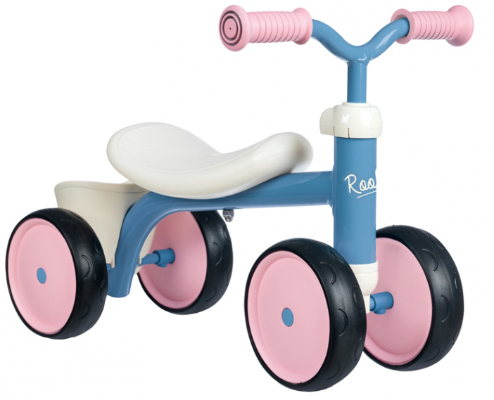 

Беговел детский Smoby Toys металлический, четырехколесный розовый (721401)