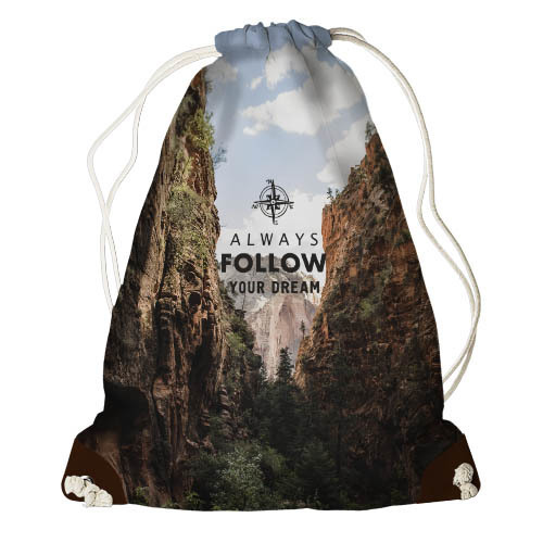 

Рюкзак-мешок Presentville Always follow your dream 33x45 см