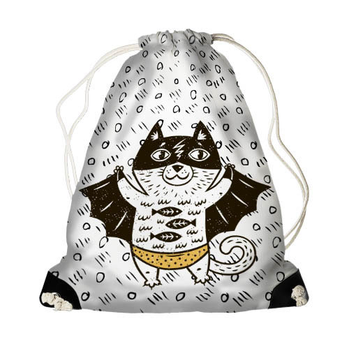 

Рюкзак-мешок MINI Presentville Кот-супергерой 26x36 см