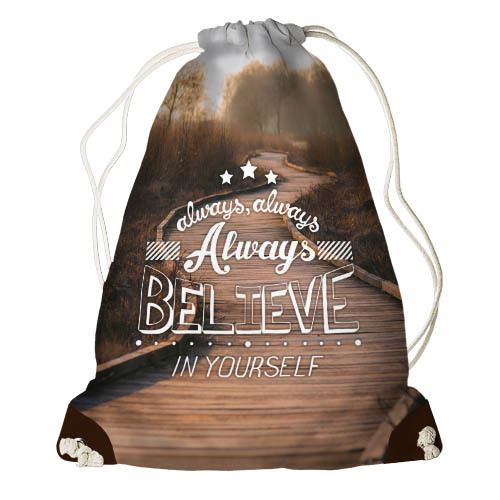 

Рюкзак-мешок Presentville Always believe 33x45 см