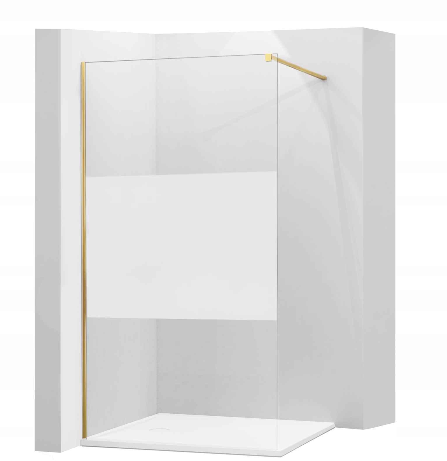 

Душевая кабина Mexen Walk-In Kioto интимато 90х200см, золото (kioto-intim-gold-90)