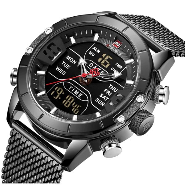 

Чоловічі годинники Naviforce Tesla Black NF9153