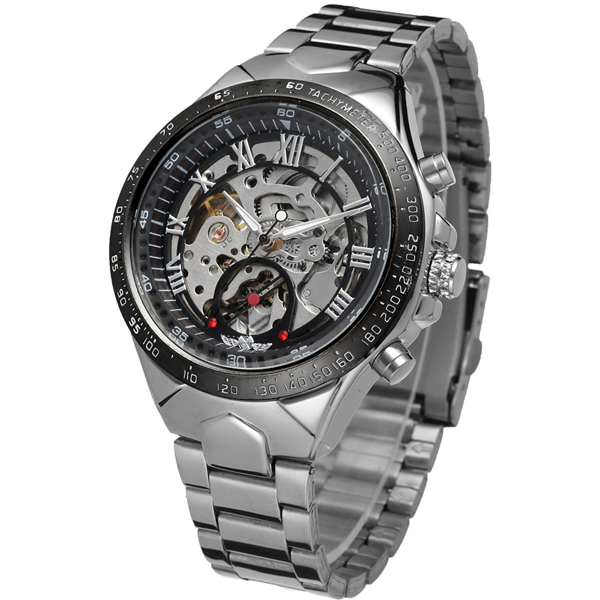 

Чоловічий класичний механічний годинник Winner Action Silver 1535