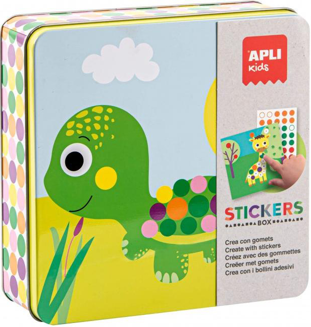 

Настольная игра ApliKids Животные с наклейками в железной коробке (8410782139492)