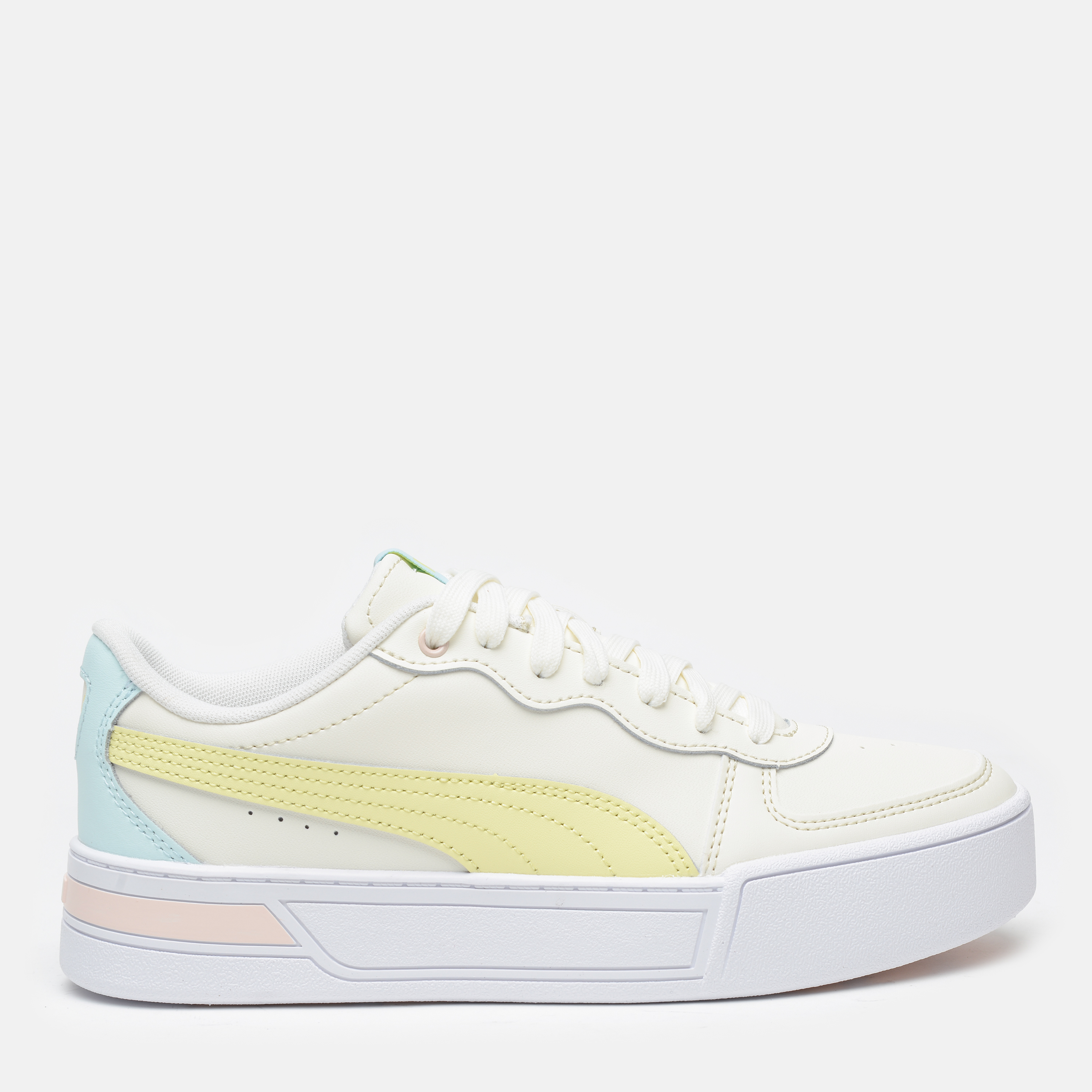 Акція на Кеди Puma Skye 37476409 38 (5) 24 см Whisper White-Yellow Pear-Blue Glow-Cloud Pink від Rozetka