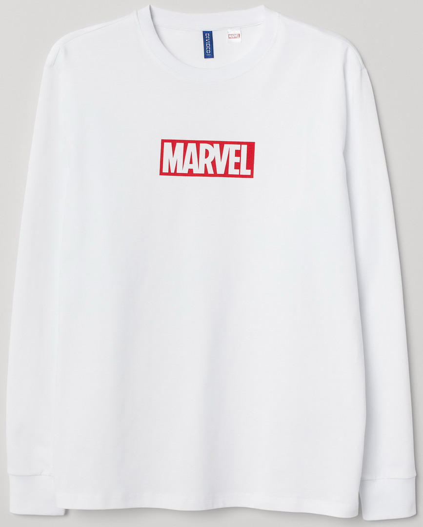 

Лонгслив H&M 0615057-9 XXL Белый
