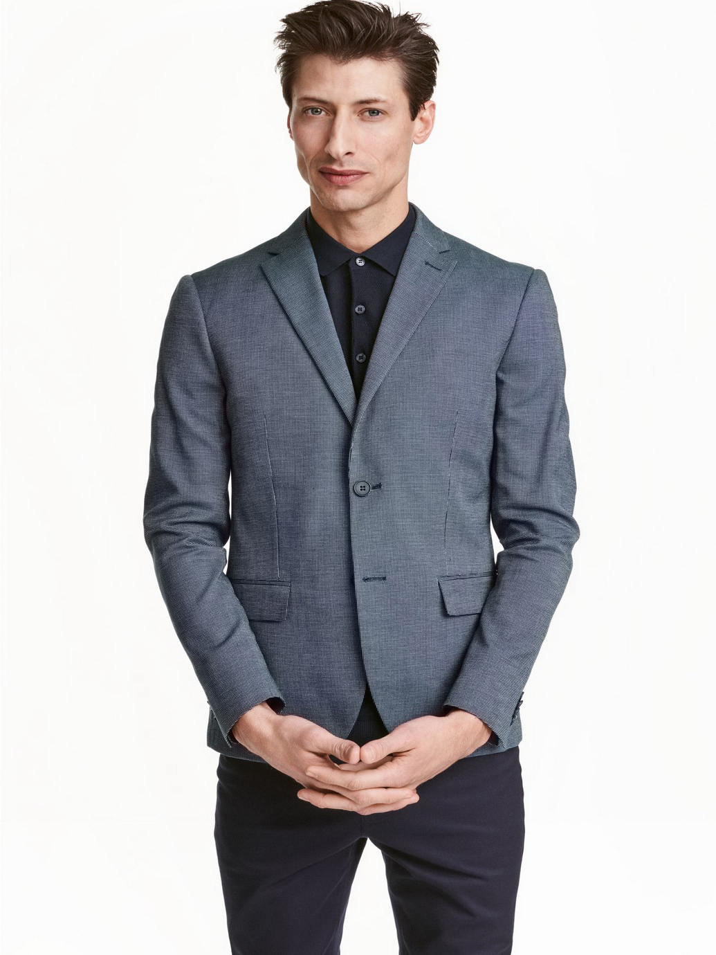 

Пиджак H&M 0340633-3  Темно-синий, Пиджак H&M 0340633-3 46 Темно-синий