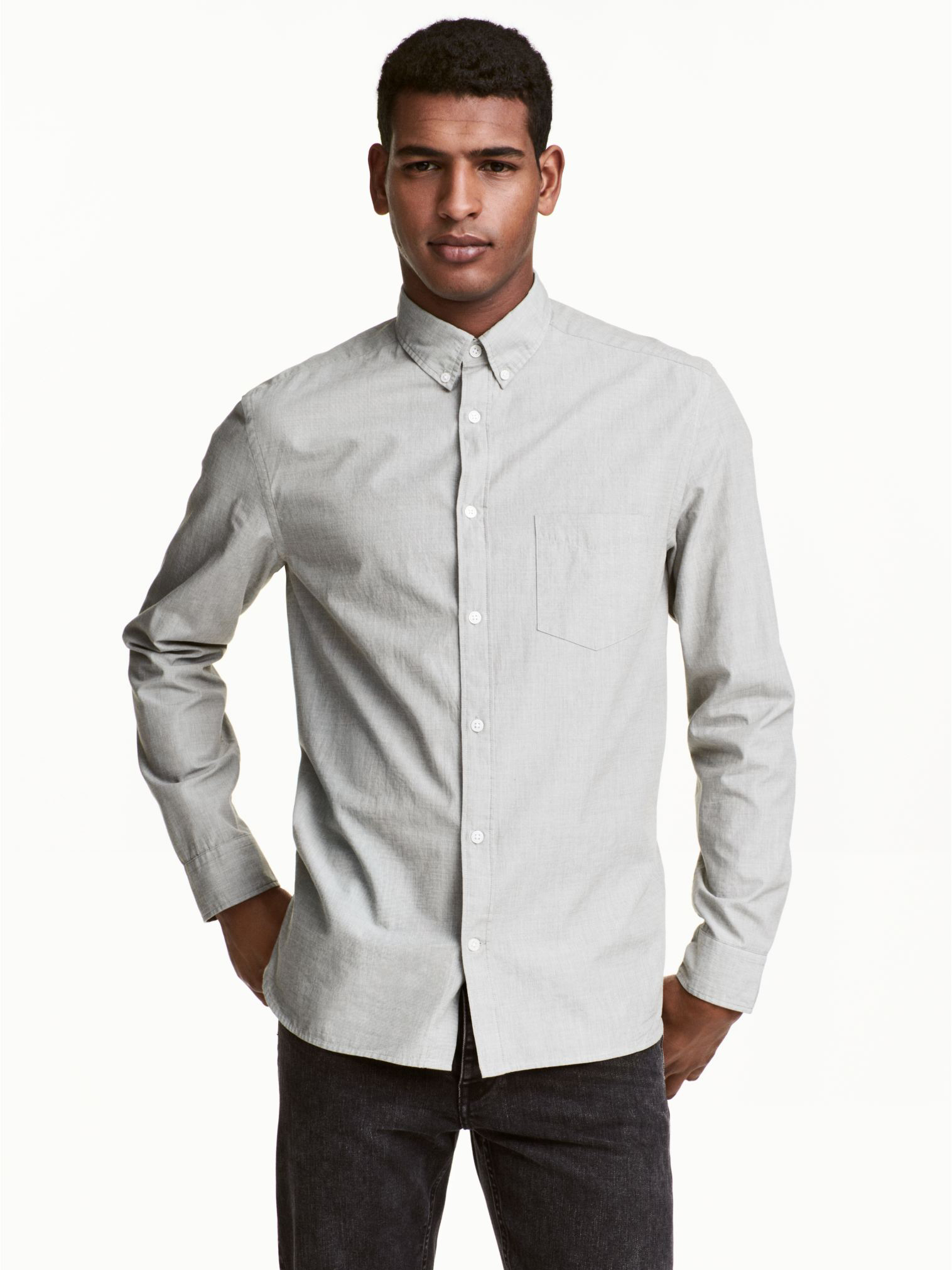 

Рубашка H&M 0459528-5 M Светло-зеленая