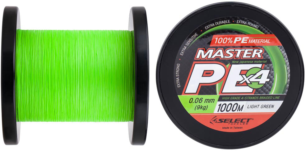 

Шнур Select Master PE 1000 м 0.20 мм 24 кг Салатовый (18700972)